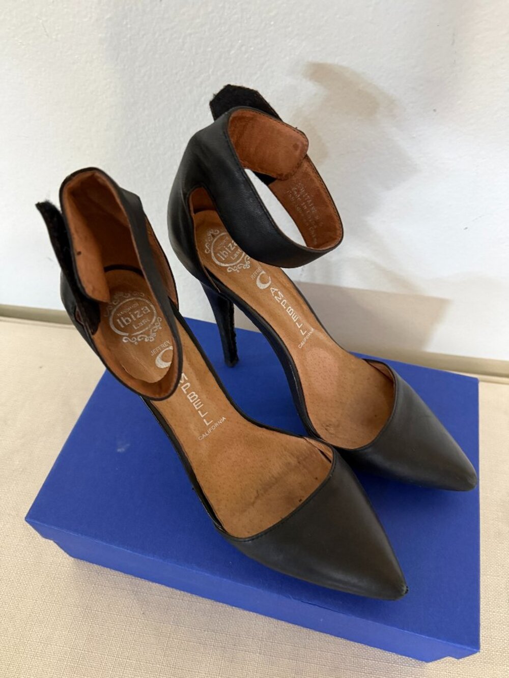 Jeffrey Campbell Leather Heels with ankle straps